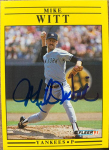 Mike Witt Autographed 1991 Fleer #680