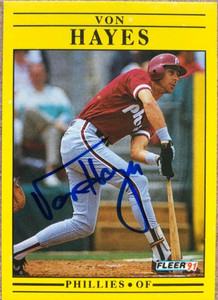 1991 Leaf #280 Von Hayes Philadelphia Phillies Baseball Card