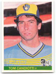 1984 Donruss #393 Tom Candiotti VG RC Rookie Milwaukee Brewers 