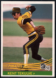 Kent Tekulve autographed baseball card (Pittsburgh Pirates) 1982