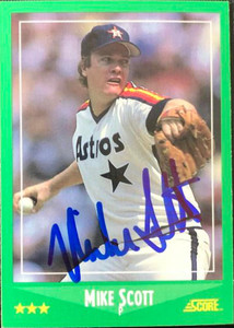 Mike Scott  Autographed 1988 Score #335