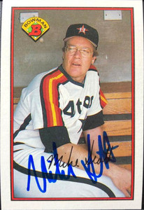 Mike Scott  Autographed 1989 Bowman #322