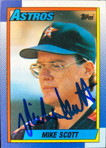 Mike Scott  Autographed 1990 Topps #460