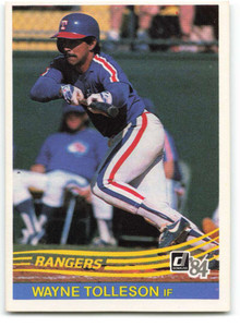 1984 Donruss #464 Wayne Tolleson VG Texas Rangers 