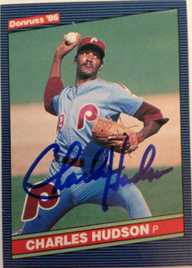 Charles Hudson Autographed 1986 Donruss #622
