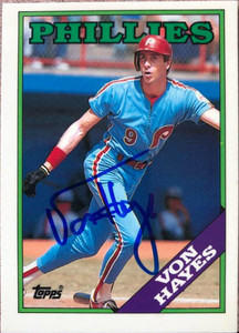 Von Hayes Autographed 1988 Topps Tiffany #215