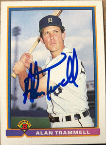 Alan Trammell Autographed 1991 Bowman #154