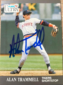 Alan Trammell Autographed 1991 Fleer Ultra #129