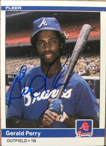 Gerald Perry Autographed 1984 Fleer Update #U-92 Rookie Card 