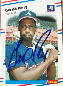Gerald Perry Autographed 1988 Fleer #547