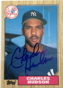 Charles Hudson Autographed 1987 Topps Traded Tiffany #50T