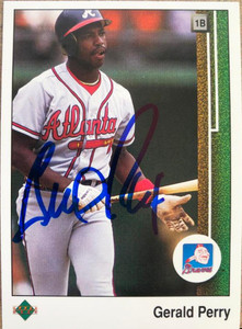 Gerald Perry Autographed 1989 Upper Deck #431