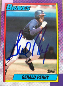 Gerald Perry Autographed 1990 Topps #792