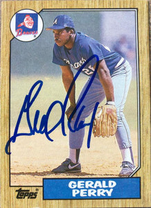 Gerald Perry Autographed 1987 Topps #639