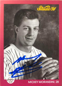 Mickey Morandini Autographed 1991 Studio #218 Philadelphia Phillies Card