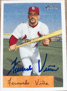 Fernando Vina Autographed 2002 Bowman Heritage #193