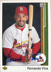 Fernando Vina Autographed 2002 Upper Deck Authentics #110