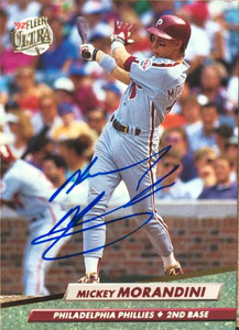 Mickey Morandini Autographed 1992 Fleer Ultra #247