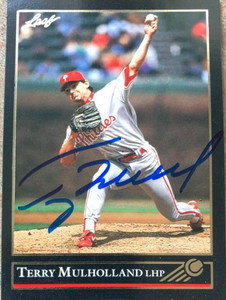 Terry Mulholland Autographed 1992 Leaf Black Gold #464