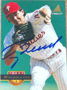 SOLD 105857 Terry Mulholland Autographed 1994 Pinnacle #47