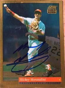Mickey Morandini Autographed 1994 Score Gold Rush #103