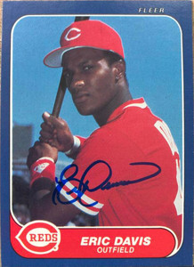 Eric Davis Autographed 1986 Fleer #175