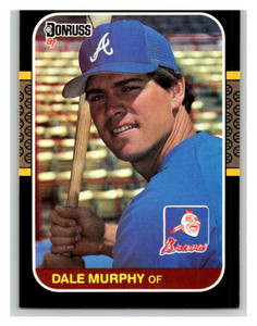 Dale Murphy Signed 1987 Topps #490 Atlanta Braves Baseball Card