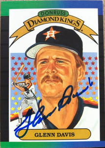 Glenn Davis Autographed 1989 Donruss #25 DK Houston Astros Card