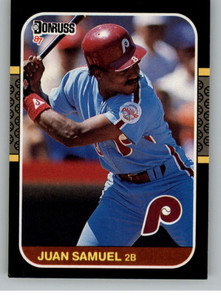1987 Donruss #165 Juan Samuel VG Philadelphia Phillies 