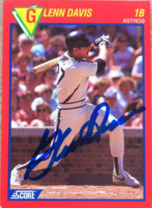Glenn Davis Autographed 1989 Score Baseball's Hottest 100 Players #46