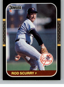 1987 Donruss #374 Rod Scurry VG New York Yankees 