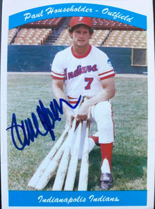 Paul Householder Autographed 1980 Indianapolis Indians Team Issue #15