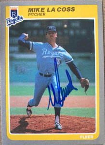 Mike LaCoss Autographed 1985 Fleer Update #U-66 Kansas City Royals Card