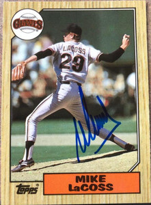 Mike LaCoss Autographed 1987 Topps Tiffany #151 San Francisco Giants Card