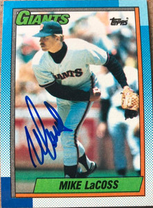 Mike LaCoss Autographed 1990 Topps #53