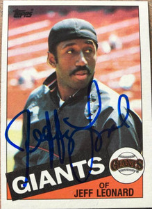 Jeffrey Leonard Autographed 1985 Topps #619