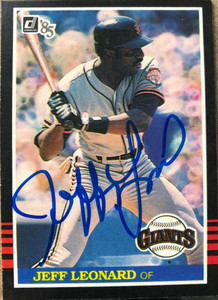 Jeffrey Leonard Autographed 1985 Donruss #358