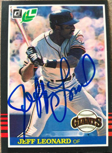 Jeffrey Leonard Autographed 1985 Leaf #92
