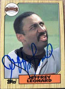 Jeffrey Leonard Autographed 1987 Topps #280