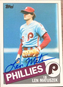 Len Matuszek Autographed 1985 Topps Tiffany #688