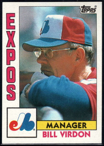 1984 Topps #111 Bill Virdon MG VG Montreal Expos 
