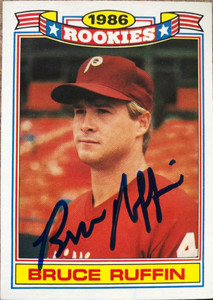 Bruce Ruffin Autographed 1987 Topps Glossy Rookies #14