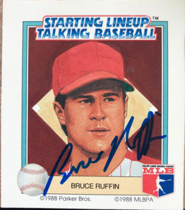 Bruce Ruffin Autographed 1988 Parker Brothers Starting Lineup Talking Baseball #14