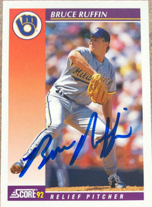 Bruce Ruffin Autographed 1992 Score Rookie Traded #71T