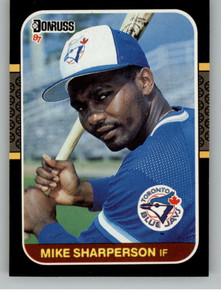 1987 Donruss #565 Mike Sharperson VG RC Rookie Toronto Blue Jays 