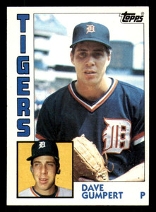 1984 Topps #371 Dave Gumpert VG RC Rookie Detroit Tigers 