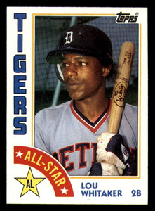 1984 Topps #398 Lou Whitaker AS VG Detroit Tigers 