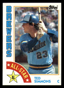 1984 Topps #404 Ted Simmons AS VG Milwaukee Brewers 