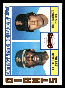 1984 Topps #576 Jeffrey Leonard/Atlee Hammaker VG San Francisco Giants 