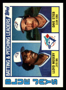 1984 Topps #606 Lloyd Moseby/Dave Stieb VG Toronto Blue Jays 